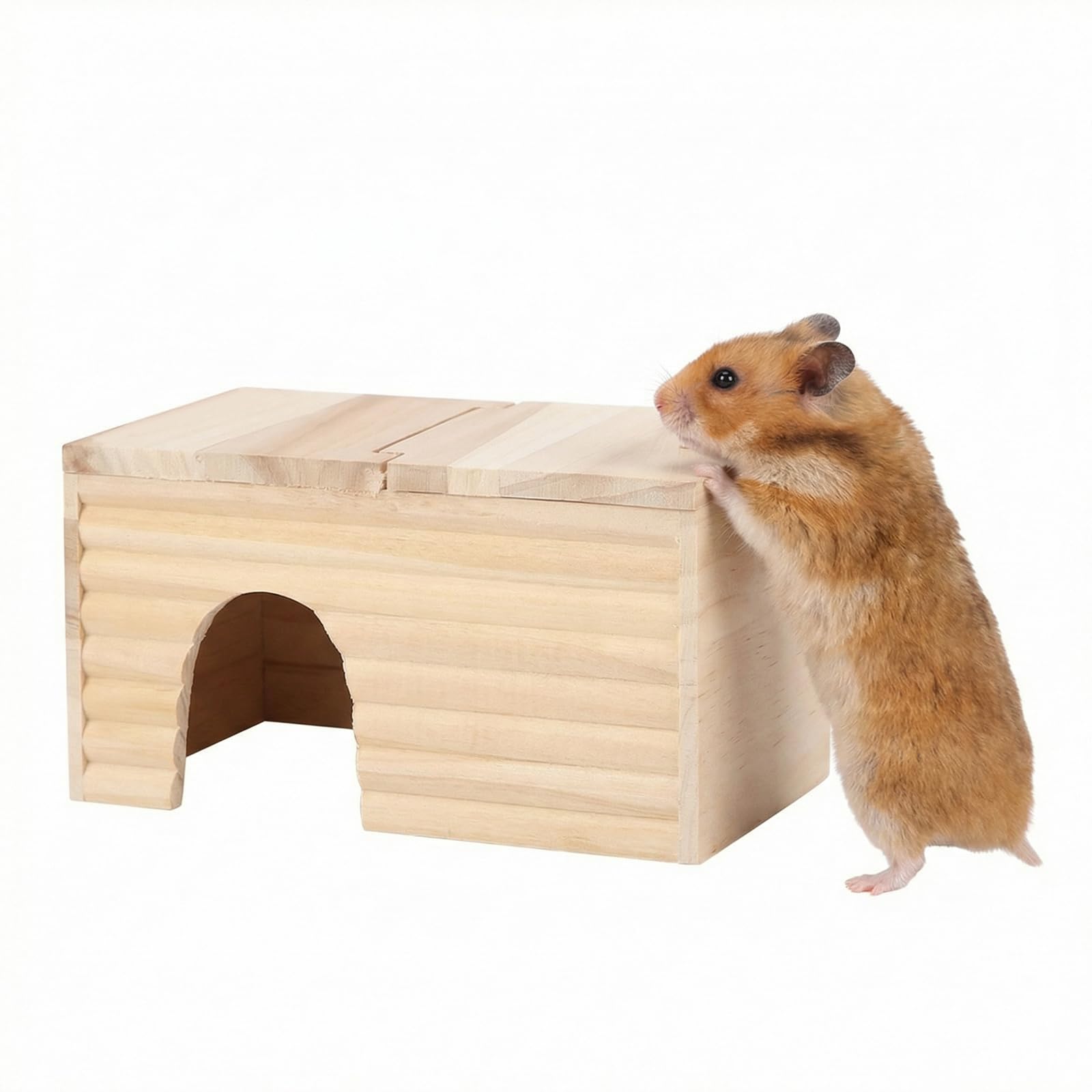 Amazon | LKCCTK ハムスター ハウス 隠れ家 小屋 木製 長方形 小さい